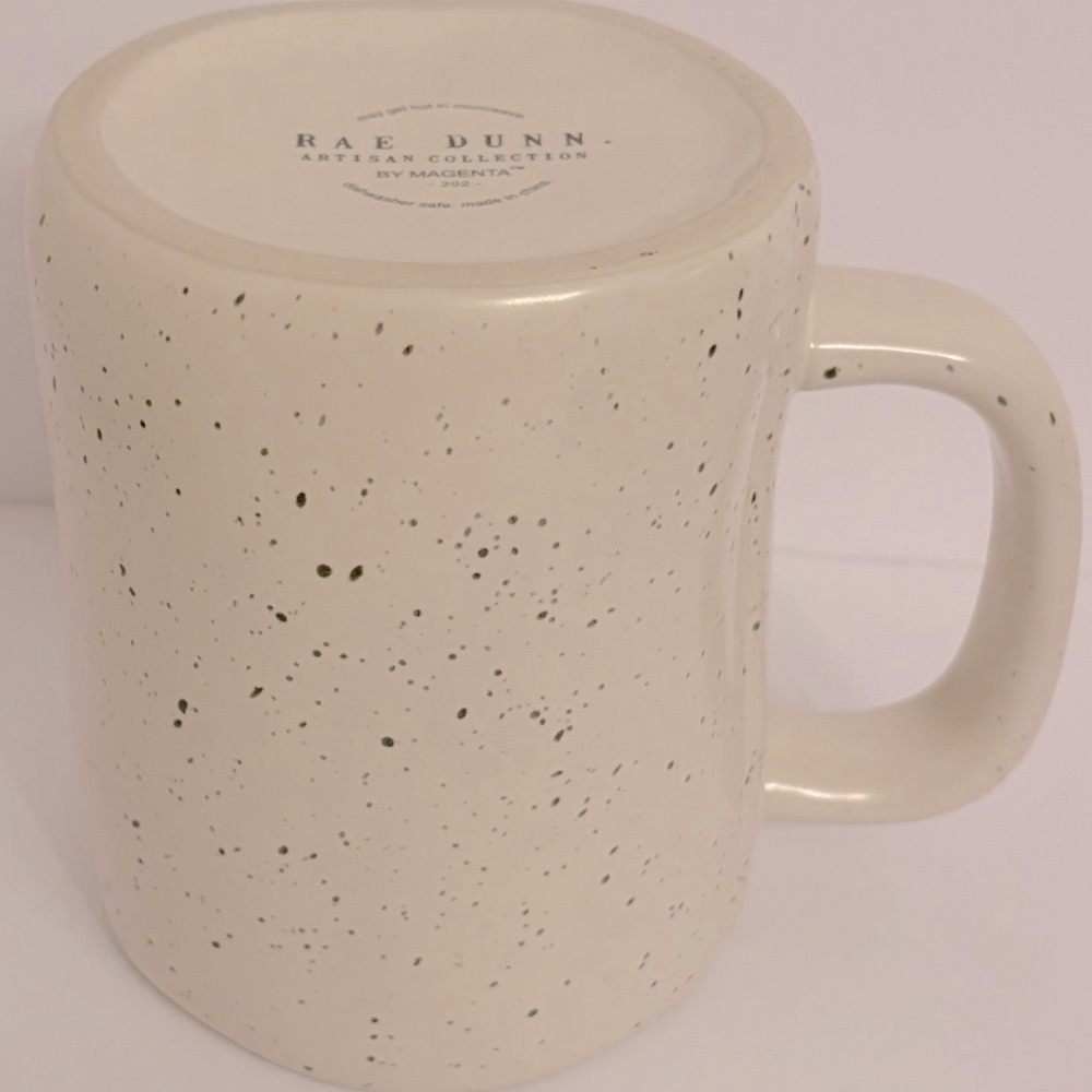 Rae Dunn Artisan Collection by Magenta “BUT FIRST, COFFEE “ Black Speckled Mug - Picture 3 of 10